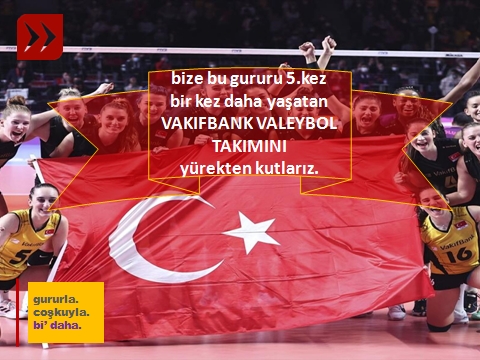 Vakıfbank Valeybol 5nci Kez Avrupa Şampiyonu...