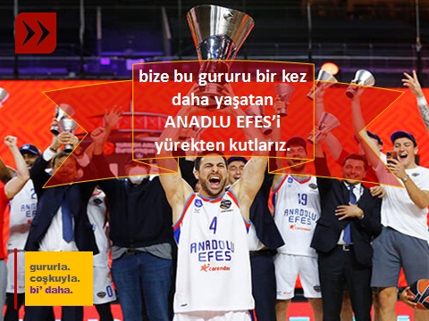 Anadolu Efes Tarih Yazdı... Üst üste 2ci Kez Avrupa Şampiyonu oldu...