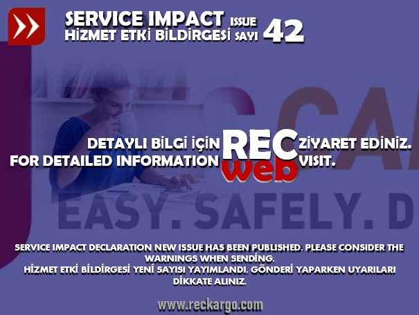 HİZMET ETKİ BİLDİRGESİ SAYI 42 YAYIMLANDI! | NEW ISSUE OF SERVICE IMPACTS HAS BEEN PUBLISHED!