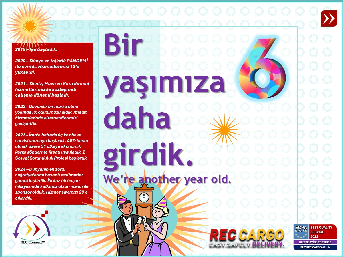 Bir yaşımıza daha girdik. | We're another year old...